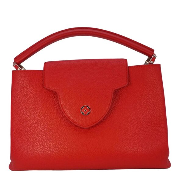 Louis Vuitton  Capucines Taurillon Leather Satchel Bag Red - Picture 1 of 12